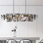 Oversize Post-Modern Avant Art Irregular Metal Piece Chandelier for Living / dining Room / kitchen Island