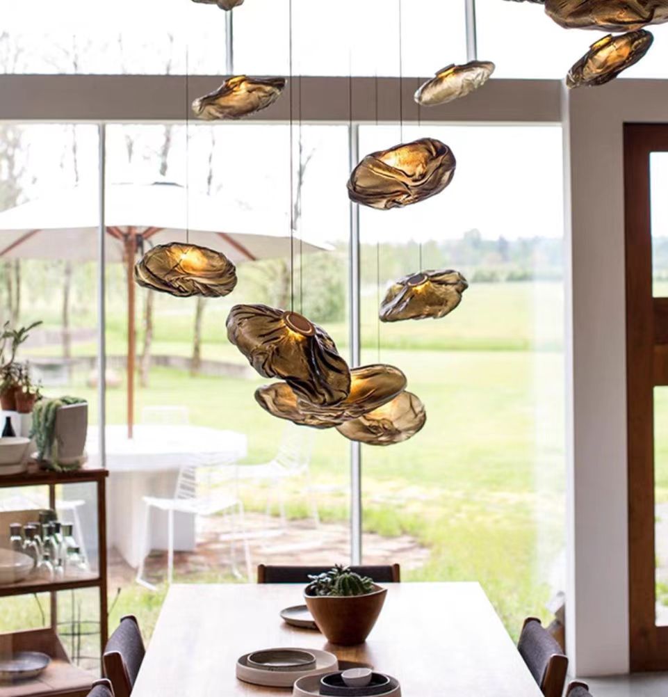 Extra Large Nordic Minimalist Glass Cloud Decorative Chandelier for Stairs / living Room / high-Ceiling Room
