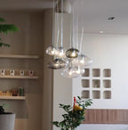 Extra Large Nordic Minimalist Glass Cloud Decorative Chandelier for Stairs / living Room / high-Ceiling Room