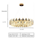 Modern Feather Crystal Pendant Abalone Shell Chandelier Suit for Living / dining Room / bedroom