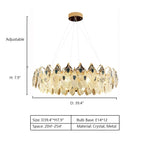 Modern Feather Crystal Pendant Abalone Shell Chandelier Suit for Living / dining Room / bedroom