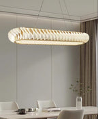 Extra Large Tiers Modern Stainless Steel Oval Chandelier for Dining Room / kitchen Island / big Entrys