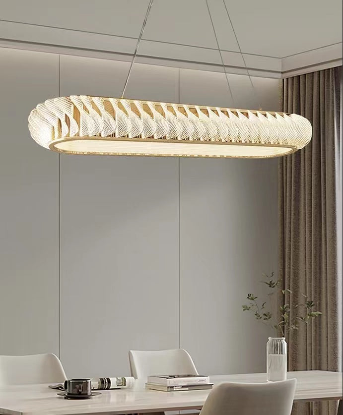 Extra Large Tiers Modern Stainless Steel Oval Chandelier for Dining Room / kitchen Island / big Entrys