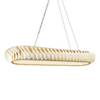 Extra Large Tiers Modern Stainless Steel Oval Chandelier for Dining Room / kitchen Island / big Entrys