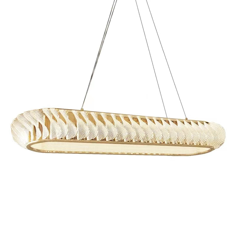 Extra Large Tiers Modern Stainless Steel Oval Chandelier for Dining Room / kitchen Island / big Entrys