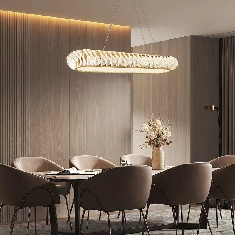 Extra Large Tiers Modern Stainless Steel Oval Chandelier for Dining Room / kitchen Island / big Entrys