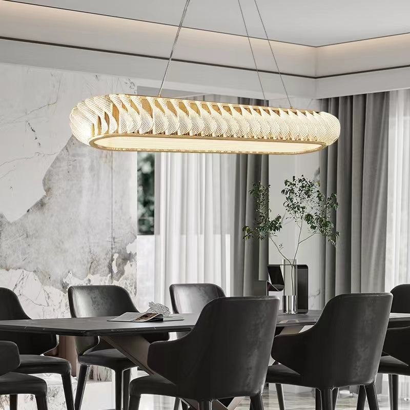 Extra Large Tiers Modern Stainless Steel Oval Chandelier for Dining Room / kitchen Island / big Entrys