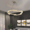 Modern Luxury Crystal Pendant Irregular Rings Chandelier Suit for Living / dining Room / bedroom