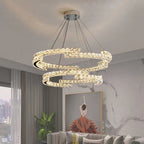 Modern Luxury Crystal Pendant Irregular Rings Chandelier Suit for Living / dining Room / bedroom