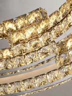 Modern Luxury Crystal Pendant Irregular Rings Chandelier Suit for Living / dining Room / bedroom