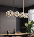 Modern Light Luxury Creative Round Acrylic Pendant Chandelier for Living / dining Room / bedroom