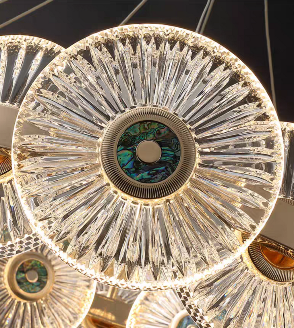 Modern Light Luxury Creative Round Acrylic Pendant Chandelier for Living / dining Room / bedroom