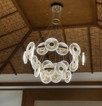Modern Light Luxury Creative Round Acrylic Pendant Chandelier for Living / dining Room / bedroom