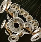 Modern Light Luxury Creative Round Acrylic Pendant Chandelier for Living / dining Room / bedroom