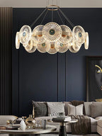Modern Light Luxury Creative Round Acrylic Pendant Chandelier for Living / dining Room / bedroom