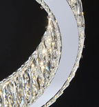 Modern Light Luxury Crystal Belt Ring Pendant Chandelier Suit for Living / dining Room / Bedroom