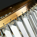 Modern Round Crystal Chandelier Modern Gold Ceiling Light for Living / Bedroom