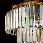 Modern Round Crystal Chandelier Modern Gold Ceiling Light for Living / Bedroom