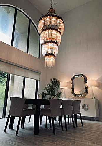 Large Elegant Multi-Layers Glam Glass Chandelier for High-Ceiling Staircase / entryway / living / meeting Room