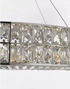 Decorative Crystal Ring Pendant Chandelier for Living Room Luxury Round Hanging Light in Gold Finish