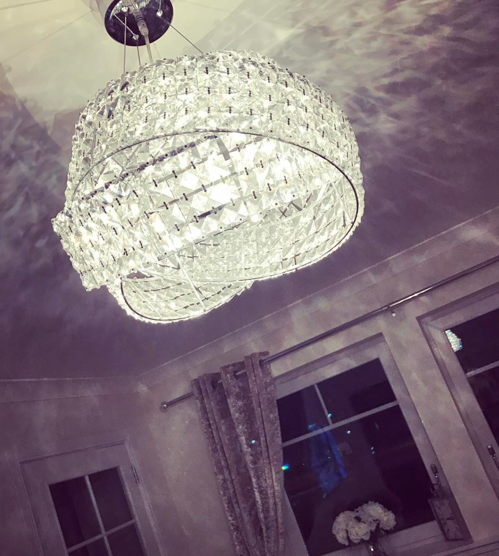 Round Crystal Ring Chandelier in Silver / gold Finish for Lowg-Ceiling