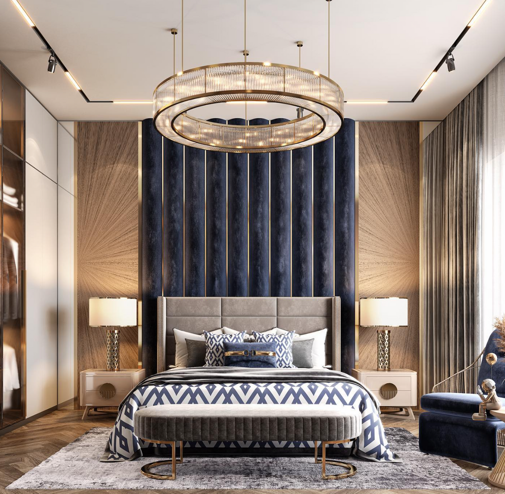 Modern Round Drum Dimmable Chandelier for Living Room / bedroom