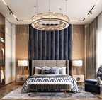 Modern Round Drum Dimmable Chandelier for Living Room / bedroom