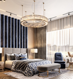 Modern Round Drum Dimmable Chandelier for Living Room / bedroom