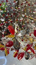 Creative Spiral Butterfly Colorful Flower Crystal Chandelier for Living Room / staircase / foyer / entryway