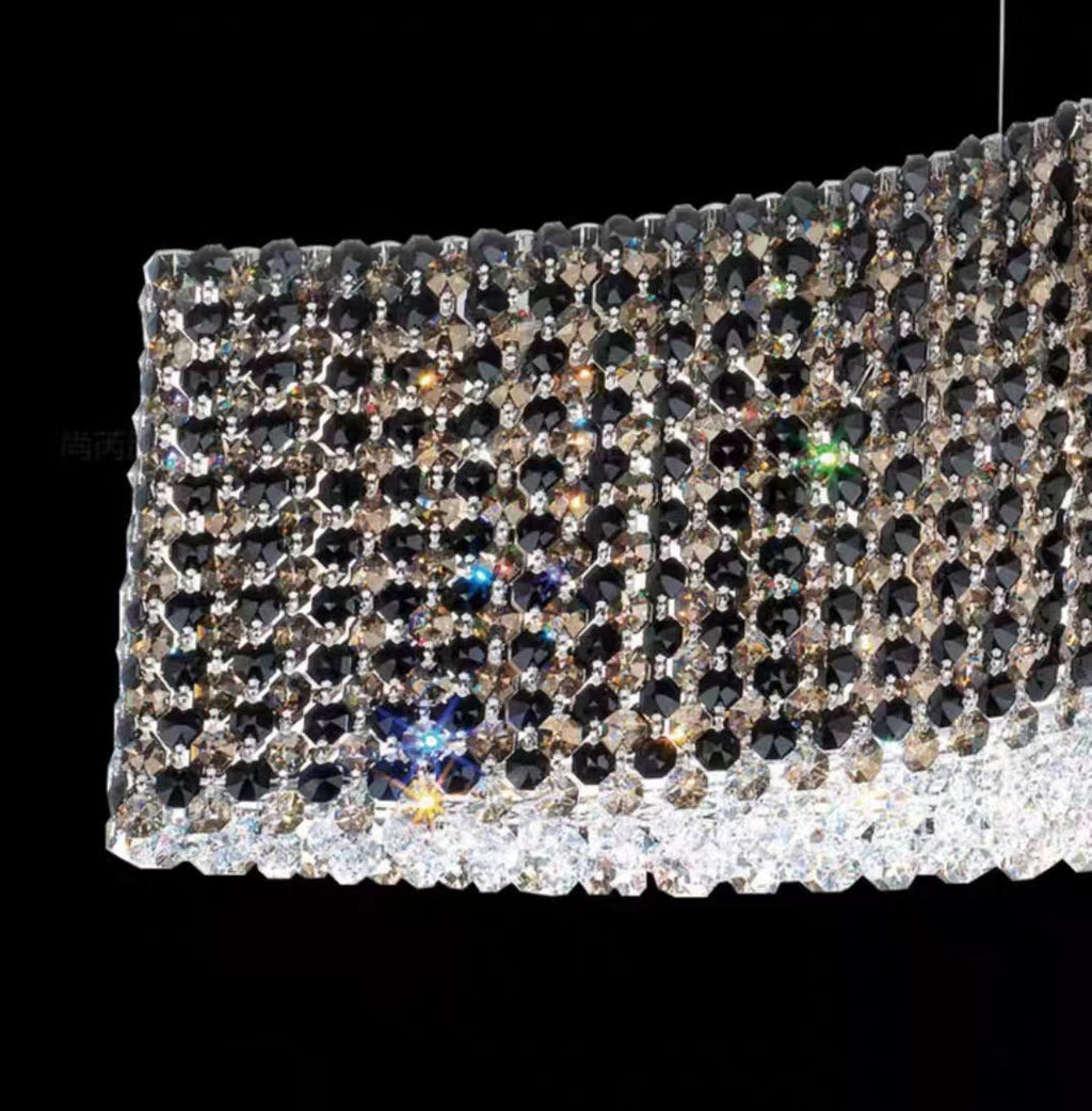 Oversized Luxury Curvilinear Crystal Pendant Chandelier for Dining Room / kitchen Island / living Room