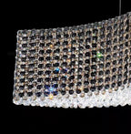 Oversized Luxury Curvilinear Crystal Pendant Chandelier for Dining Room / kitchen Island / living Room