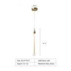 Modern Long Gold Glass Rain Rod Pendant Light for Staircase / high-Ceiling Room