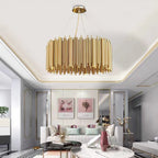 Modern Classic Round Fashion Gold Tube Pendant Chandelier for Living / dining Room
