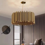 Modern Classic Round Fashion Gold Tube Pendant Chandelier for Living / dining Room