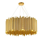 Modern Classic Round Fashion Gold Tube Pendant Chandelier for Living / dining Room