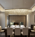 Modern Art Aluminum Tassel Pendant Chandelier for Living / dining Room / kitchen Island