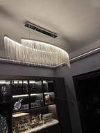 Modern Art Aluminum Tassel Pendant Chandelier for Living / dining Room / kitchen Island