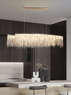 Modern Art Aluminum Tassel Pendant Chandelier for Living / dining Room / kitchen Island