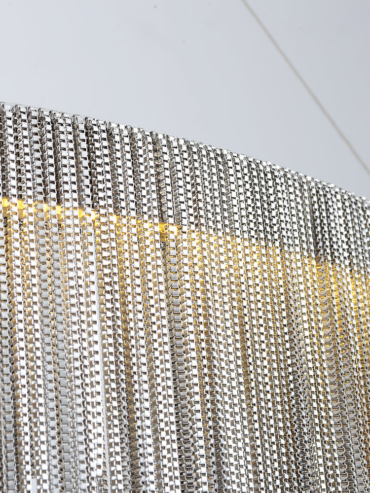 Modern Art Aluminum Tassel Pendant Chandelier for Living / dining Room / kitchen Island