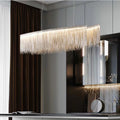 Modern Art Aluminum Tassel Pendant Chandelier for Living / dining Room / kitchen Island