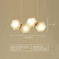 Modern Glass and Metal Multi-Facet Diamond Cluster Chandelier for Dining Room and Kitchen Island