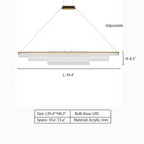 Oversized Nordic 3-Tier Cylinder Pendant Light with Acrylic and Iron Finish for Dining