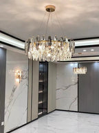 Modern Minimalist Art Designer Light Luxury Round Crystal Chandelier for Dining / Living Room