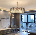 Modern Minimalist Art Designer Light Luxury Round Crystal Chandelier for Dining / Living Room