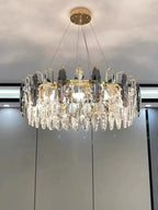 Modern Minimalist Art Designer Light Luxury Round Crystal Chandelier for Dining / Living Room