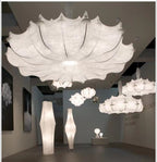 Alien Cloud French Cream Silk Pendant Chandelier with Polygonal Shape and High-Quality Finish for Living Room