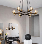 Post-Modern Light Luxury Full Brass Chandelier for Living Room / bedroom