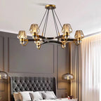 Post-Modern Light Luxury Full Brass Chandelier for Living Room / bedroom