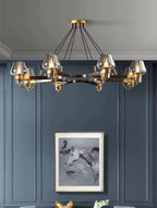 Post-Modern Light Luxury Full Brass Chandelier for Living Room / bedroom