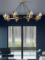 Post-Modern Light Luxury Full Brass Chandelier for Living Room / bedroom